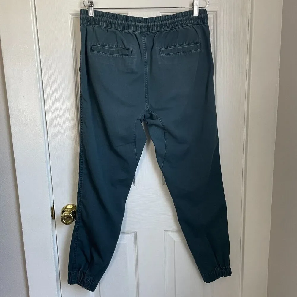 Retrofit Brand MFG pull on navy chino casual joggers drawstring pants size M Men